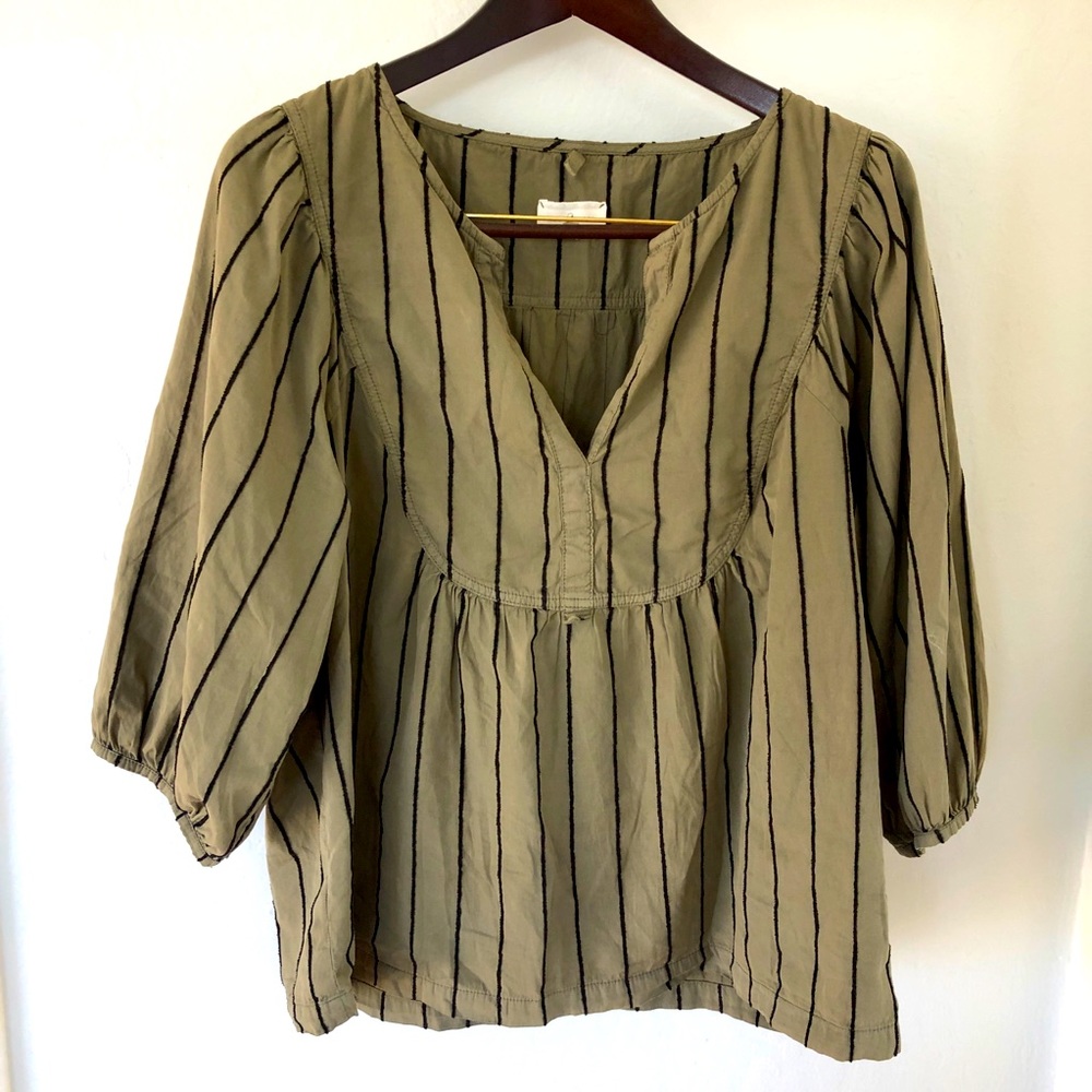 Lou and Grey soft textured stripe blouse Large